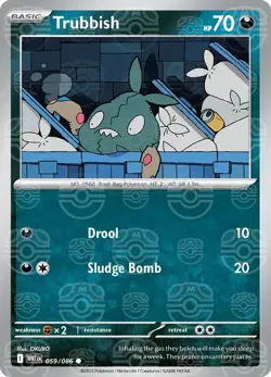 Trubbish 059/086 [Master Ball] Reverse Holo - White Flare Pokemon - Image 1