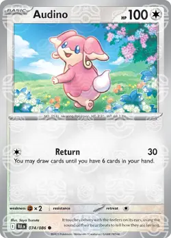 Audino 074/086 [Master Ball] Reverse Holo - Black Bolt Pokemon - Image 1