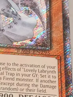 Platinum Secret Lovely Labrynth ofthe Silver Castle RA04-EN295 NM 1st Ed. Yugioh - Image 4