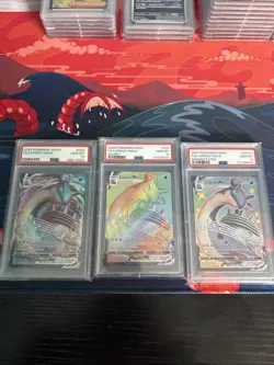 POKEMON TCG - SWSH BASE / SHINING FATES - PSA 10 LAPRAS VMAX 3 VARIANT SET! - Image 1