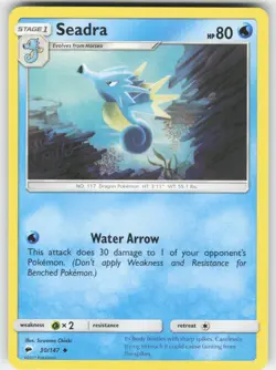 Seadra 30/147 Uncommon Burning Shadows Pokemon Lightly Played - Image 1