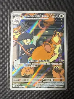 Pokemon TCG Team Rocket's Raticate Sv10 Destined Rivals 202/182 IR Holo Eng - Image 1