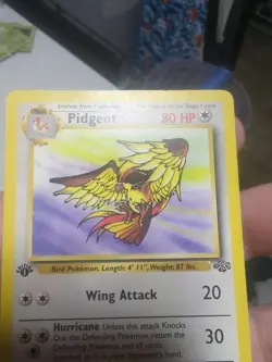 Pokemon TCG Pidgeot 1st Edition Jungle non holo Rare 24/64 LP - Image 3