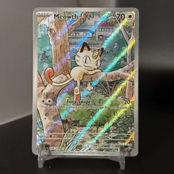 Meowth 106/094 Illustration Rare Phantasmal Flames Pokemon Holo - Image 1