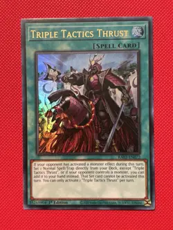 Yugioh! Triple Tactics Thrust (UR) RA03-EN072 1st Edition Ultra Rare NM - Image 1