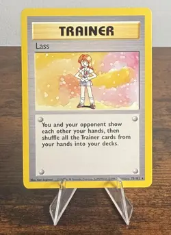 Pokemon TCG Lass Trainer 75/102 Base Set Rare Non-Holo Card - Image 1