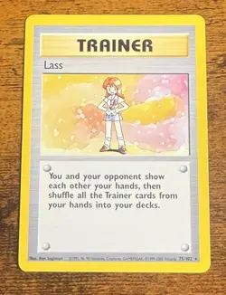 Pokemon TCG Lass Trainer 75/102 Base Set Rare Non-Holo Card - Image 2