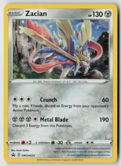 Zacian - SWSH033 - SWSH: Sword & Shield Promo Cards Holo - PTCG - Image 1