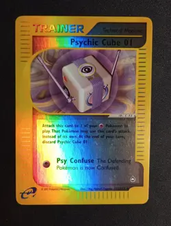 Aquapolis Reverse Holo Psychic Cube 01 Vintage E-Reader E Reader Pokemon Card - Image 1