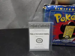 1999 Pokemon CHARIZARD 23k Gold Plated Trading Card Burger King Blue Box - Image 4