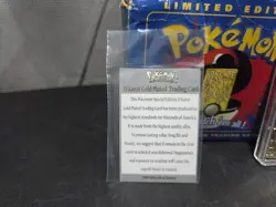 1999 Pokemon CHARIZARD 23k Gold Plated Trading Card Burger King Blue Box - Image 5