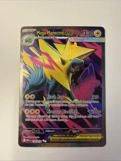 Mega Manectric EX 158/132 Ultra Rare 2025 Pokemon Mega Evolution Full Art Card - Image 1