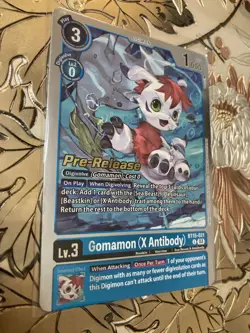 Digimon Card Game Pre-Release Gomamon (X Antibody) BT15-021 U Exceed Apocalypse - Image 1