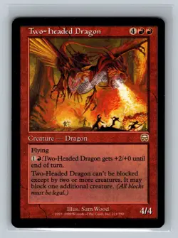 Two-Headed Dragon 221/350 Magic the Gathering CCG Mercadian Masques MTG RARE - Image 1