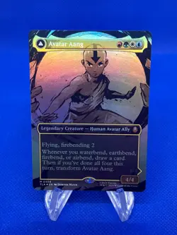 MTG Avatar Last Airbender Avatar Aang Master of Elements 0308 Foil Borderless NM - Image 1