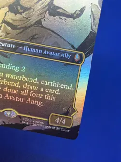 MTG Avatar Last Airbender Avatar Aang Master of Elements 0308 Foil Borderless NM - Image 5