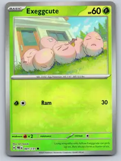 Exeggcute (Master Ball Pattern) 001/131 Holo Prismatic Evolutions Pokemon NM - Image 1