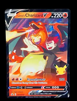 Pokemon Lance’s Charizard V #SWSH133 Black Star Promo: Celebrations! 🔥 - Image 2