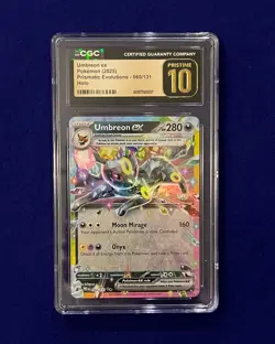 CGC Pristine 10 Umbreon ex #60 Prismatic Evolutions 2025 Pokemon PRISTINE - Image 1