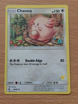 "5" Pokemon TCG Chansey Hidden Fates 46/68 Pikachu Stamp Battle Academy Deck - Image 1