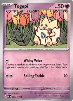 Togepi 083/197 SV03: Obsidian Flames Pokemon Card TCG - Image 1