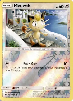 Meowth 101/147 SM - Burning Shadows Pokemon Card TCG - Image 1