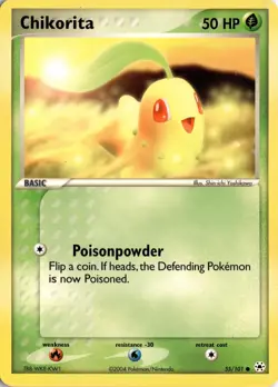 Chikorita 55/101 Hidden Legends Pokemon Card TCG - Image 1