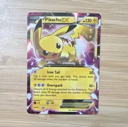 Pokemon Pikachu EX XY84 Promo Holo Basic 130HP English Card XY Set - Image 1