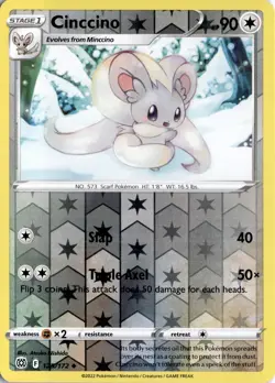 Cinccino 125/172 SWSH09: Brilliant Stars Pokemon Card TCG - Image 1