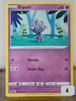 Espurr - Silver Tempest - singles - 081/195 - Pokemon TCG - crochet - Image 2