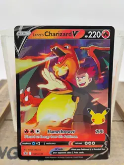 Pokemon Celebrations Lance's Charizard V SWSH133 Black Star Promo NM - Image 1