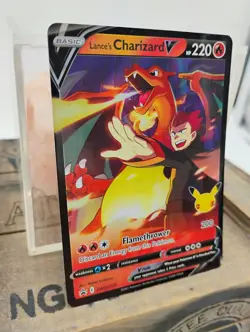 Pokemon Celebrations Lance's Charizard V SWSH133 Black Star Promo NM - Image 3