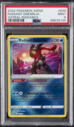 2022 POKEMON SWORD & SHIELD ASTRAL RADIANCE #046 RADIANT GRENINJA PSA 9 - Image 1