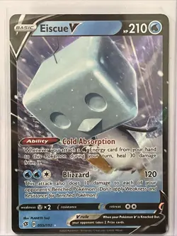 Rebel Clash Pokemon Card, Eiscue V 055/192 Ultra Rare - Image 1
