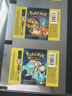 pokemon uncutsheet base set Foil Wrapper Vintage WOTC - Image 2