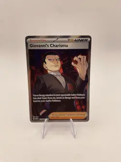 Pokemon TCG Giovanni's Charisma Scarlet & Violet Holo Ultra Rare Card 197/165 - Image 1
