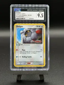 POKEMON SHELGON POWER KEEPERS STAMPED REVERSE HOLO #39 - CGC 9.5 MINT+ *POP 3* - Image 1