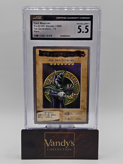 Bandai Yu-Gi-Oh! Dark Magician 1st Generation #14 CGC 5.5 1st Ed Rare JP - Image 1