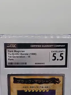 Bandai Yu-Gi-Oh! Dark Magician 1st Generation #14 CGC 5.5 1st Ed Rare JP - Image 4