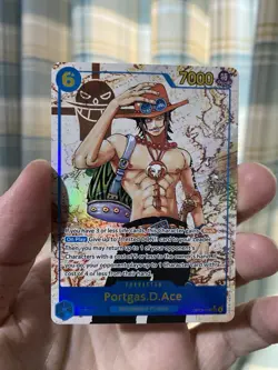 One Piece TCG Carrying on His Will Portgas D Ace Alt Art OP13-119 SEC Rare! NM! - Image 1