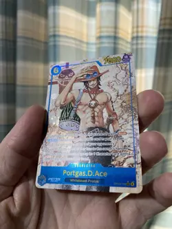 One Piece TCG Carrying on His Will Portgas D Ace Alt Art OP13-119 SEC Rare! NM! - Image 2