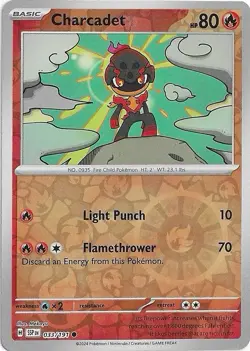 Pokemon TCG Card - Charcadet 033/191 Reverse Holo | Surging Sparks | NM/MINT! - Image 1