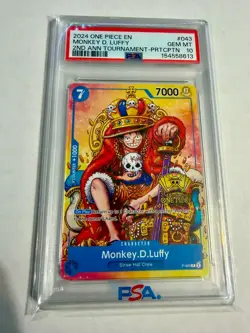 2024 One Piece Monkey.D. Luffy 2nd Anniversary Tournament Promo #P-043 PSA 10 - Image 1