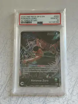 2025 One Piece Legacy of the Master Roronoa Zoro OP12-020 PSA 10 - Image 1