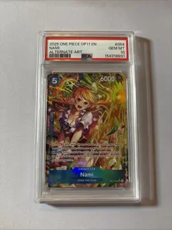 2025 One Piece Nami Alt Art Op11 PSA 10 - Image 1
