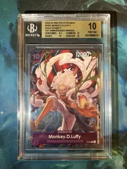 2023 One Piece Monkey.D.Luffy (P-041) 1st Anniversary Tournament Winner Promo - Image 1