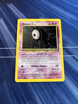 Unown A 14/75 Neo Discovery Unlimited Pokemon Card Holo Rare Lightly Played LP - Image 1