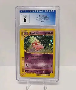 CGC 6 Slowking H22/H32 Aquapolis Holo SWIRL 2003 Pokemon Card Graded - Image 1