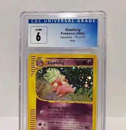 CGC 6 Slowking H22/H32 Aquapolis Holo SWIRL 2003 Pokemon Card Graded - Image 2