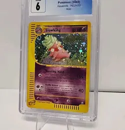 CGC 6 Slowking H22/H32 Aquapolis Holo SWIRL 2003 Pokemon Card Graded - Image 3